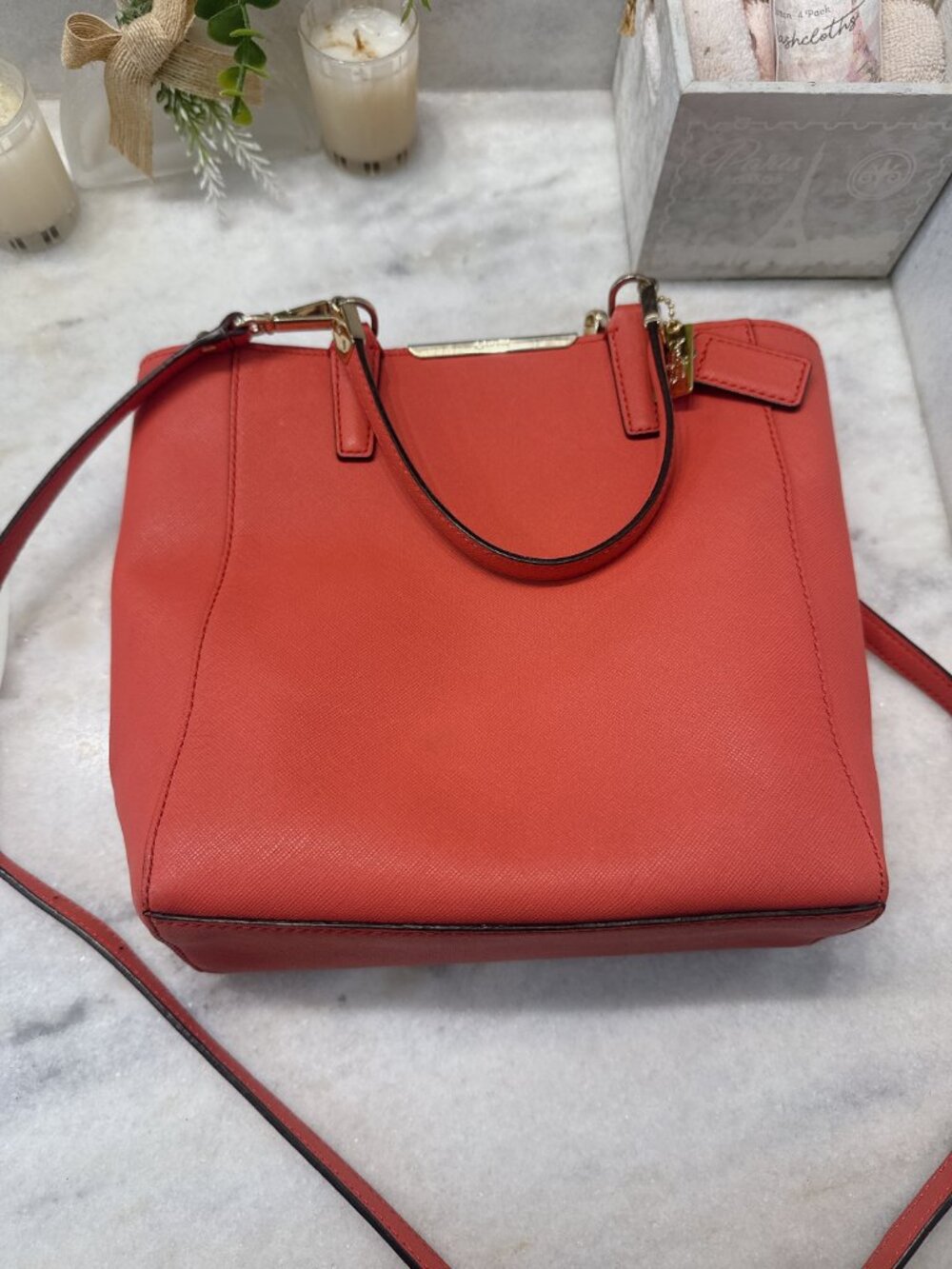 EUC Coach Madison Saffiano Leather Mini Tote Bag - Picture 9 of 15